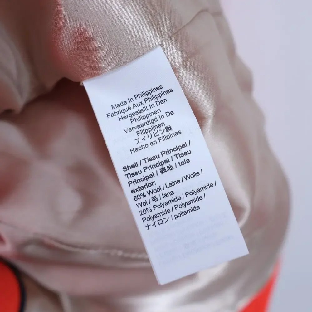 J. CREW Cocoon Coat NWT Italian Stadium Cloth Wool Blend Hunter Orange Women's 2 - Picture 9 of 10